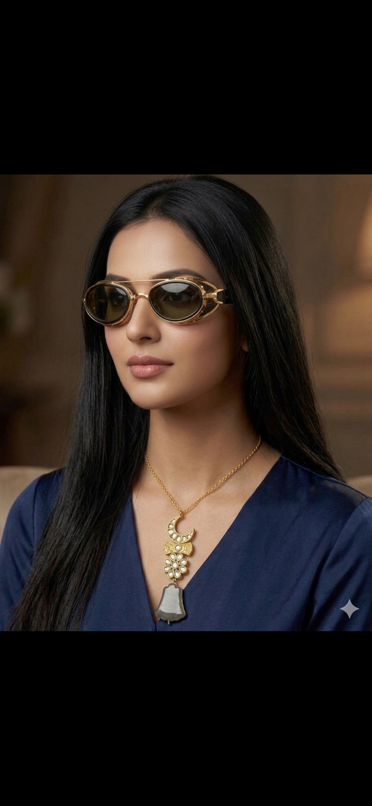 Kundan pendant chain