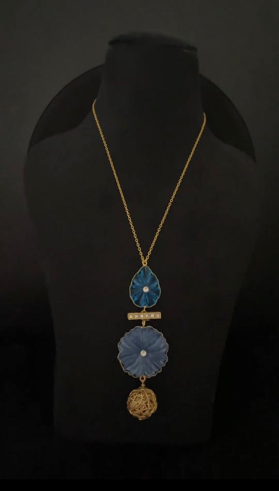Carving stone chain